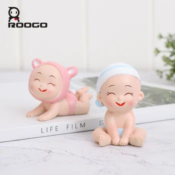 

Roogo Home Decoration Accessories Resin Miniature Figurines For Birthday Party Cake Decorations Baby Creative Bedroom Decor