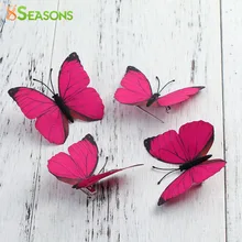 8SEASONS 1PC Brooch Fabric Ethereal Butterfly Brooches Pins Badges Clothes Hair Bags Decoration Accessories Fuchsia / Blue 6x5cm