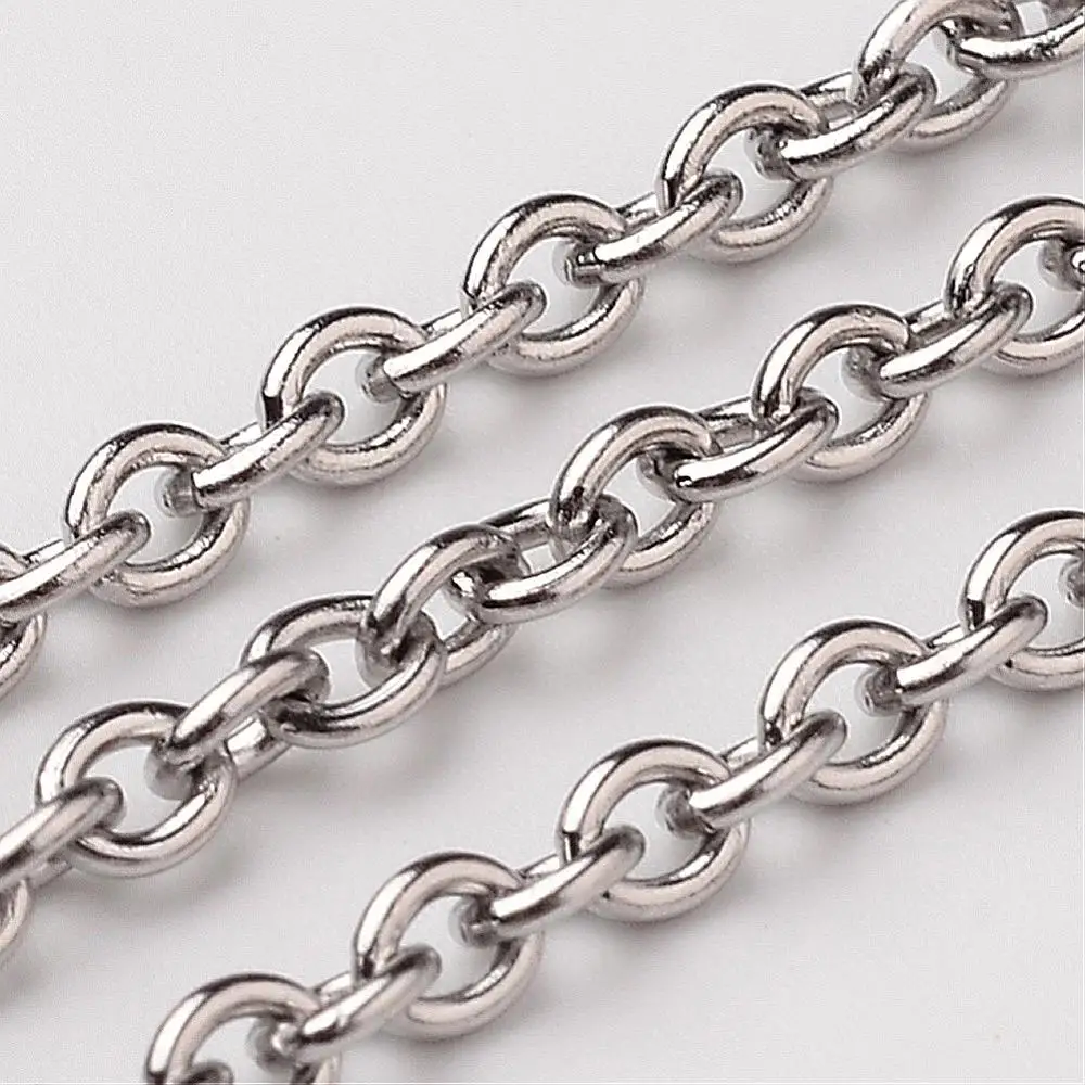 10m/lot 316 Stainless Steel Cross Chains Decorative Cable Chains for