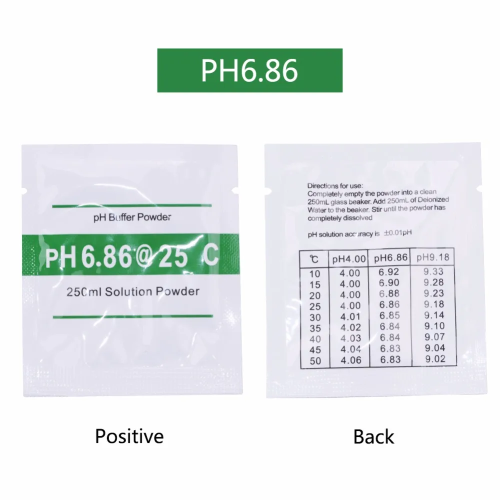 1 набор(3 сумки) PH буферный порошок для PH тестовый измеритель измерения калибровочного раствора 1 шт. 4,01 и 1 шт. 6,86 и 1 шт. 9,18 калибровки