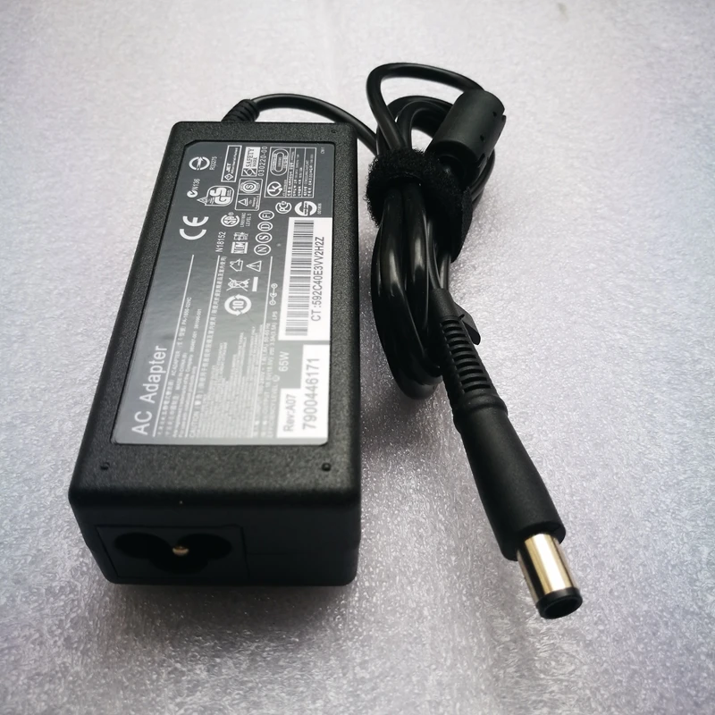 Адаптер переменного тока Питание Зарядное устройство 18,5 V 3.5A для hp павильон G6 G56 CQ60 DV6 G62 G70 G71 G72 2133 2533 т 530 510 2230 s 7,4*5,0 мм