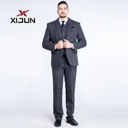 Xijun твидовый костюм Пиджаки Slim Fit высокое качество 3 предмета Нарядные Костюмы для свадьбы для Для мужчин (куртка + брюки + жилет) Китай