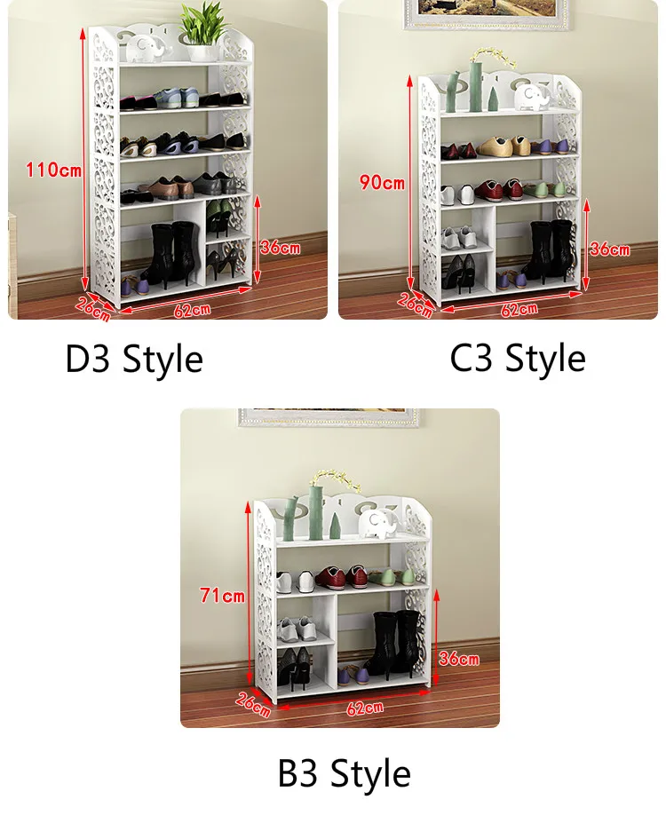 Домашняя Европейская полая полка для обуви для гостиной, Пылезащитная стойка, модная многослойная сборочная дверца для обуви, белая полка для хранения
