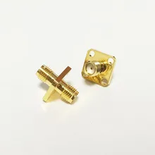 1 pcsma со штекера на гнездо для женщин Jack Разъем RF коаксиальный модем конвертер 4 отверстия для крепления на панель короткие адаптера золотое покрытие Новинка