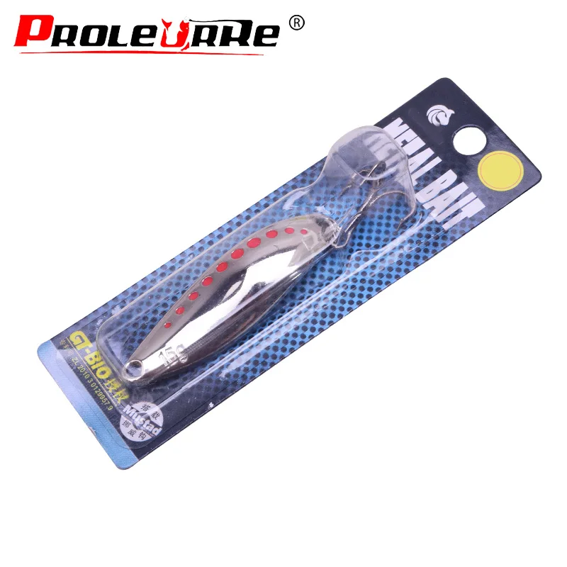 Metal Vib Leech Spinners Spoon Lures 10g 15g 20g Artificial Bait With Feather Hook Night Fishing Tackle for Bass Pike Perch