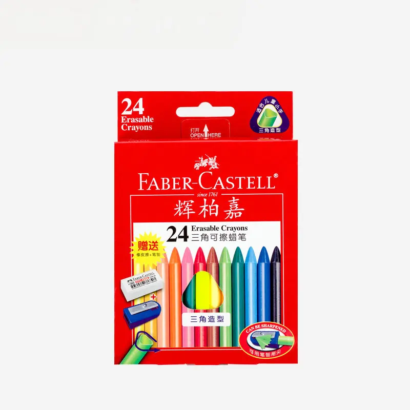 Faber Castell стираемая масляная пастель треугольник 12/24 цветов Набор воск для рисования мелки для студент, школа, офис товары для рукоделия