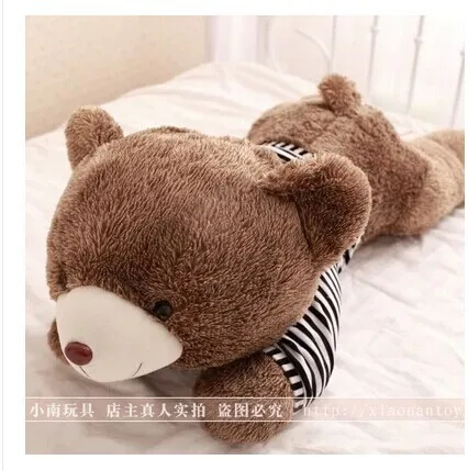 

stuffed animal 80cm teddy bear plush toy stripes sweater teddy bear doll throw pillow gift w3170