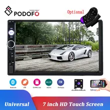 Podofo 2 Din автомагнитола " Bluetooth стерео Мультимедийный плеер авторадио MP3 MP5 Сенсорный экран Автомагнитола Поддержка камеры заднего вида