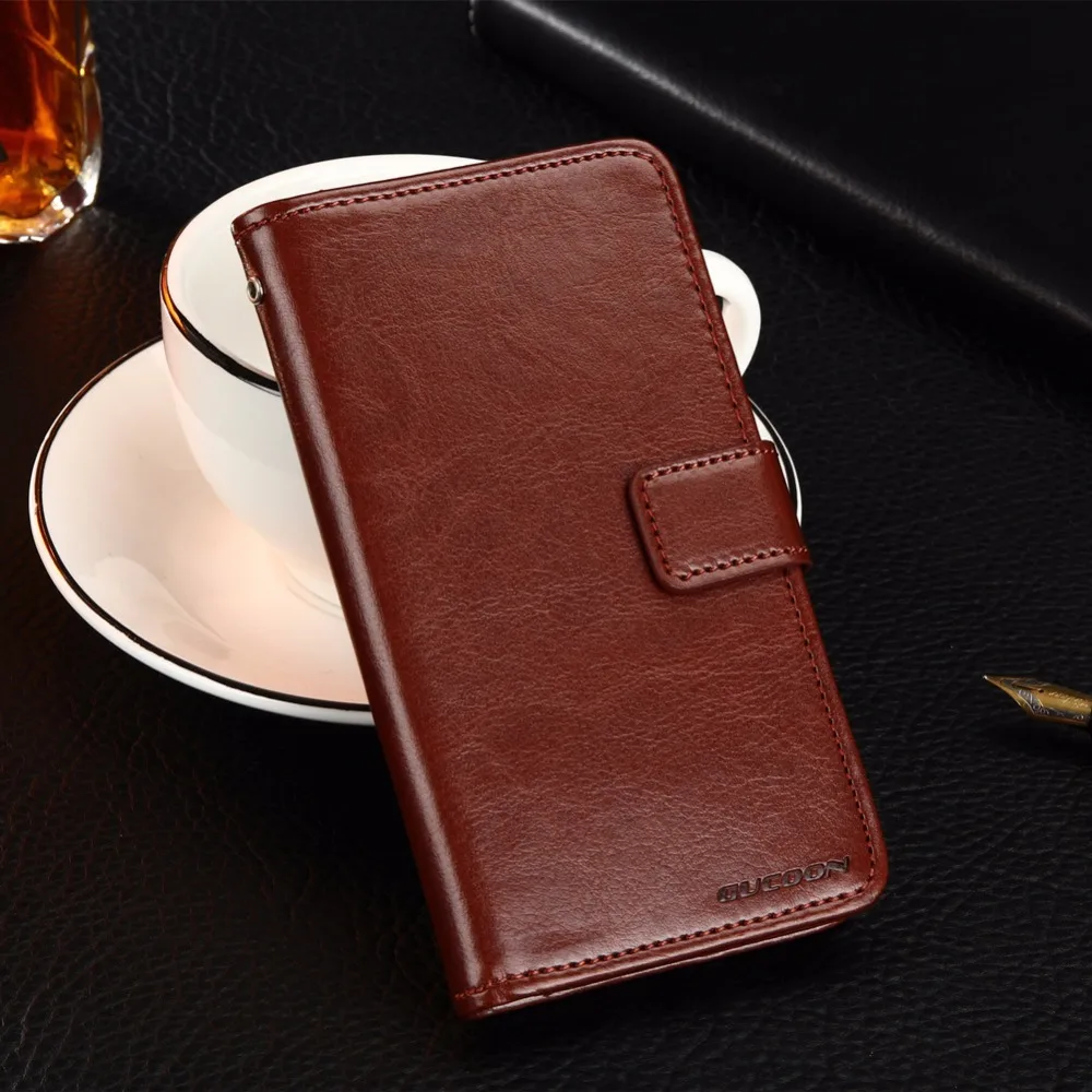 Винтажный чехол-бумажник GUCOON для LG D331 D335 L Bello 5,0 дюймов из искусственной кожи в стиле ретро, стильные магнитные чехлы с откидной крышкой и ремешком