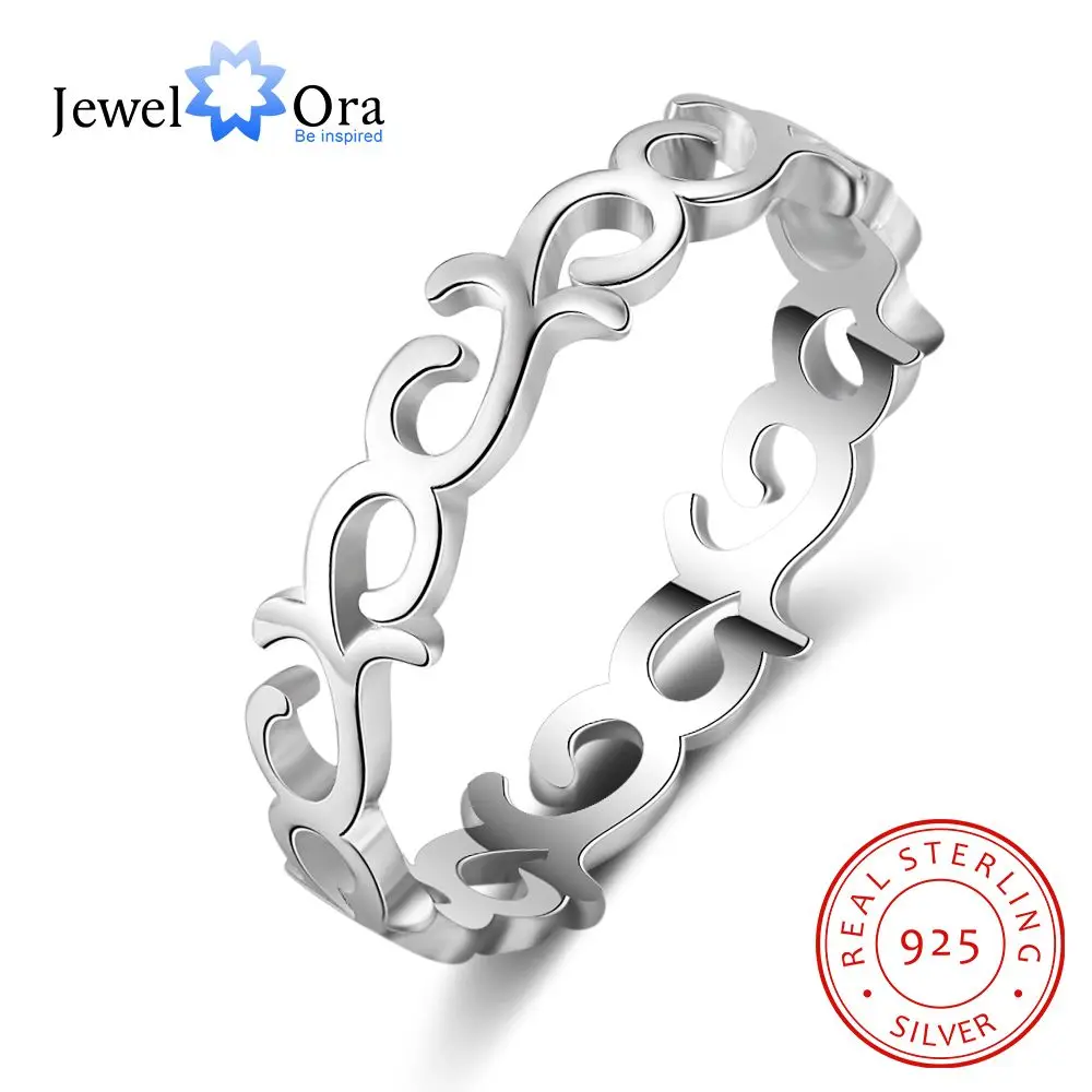 Fashion Promise 925 Sterling Silver Rings For Woman Classic Vine Flower Decoration Female Party Jewelry (Jewelora RI103509)