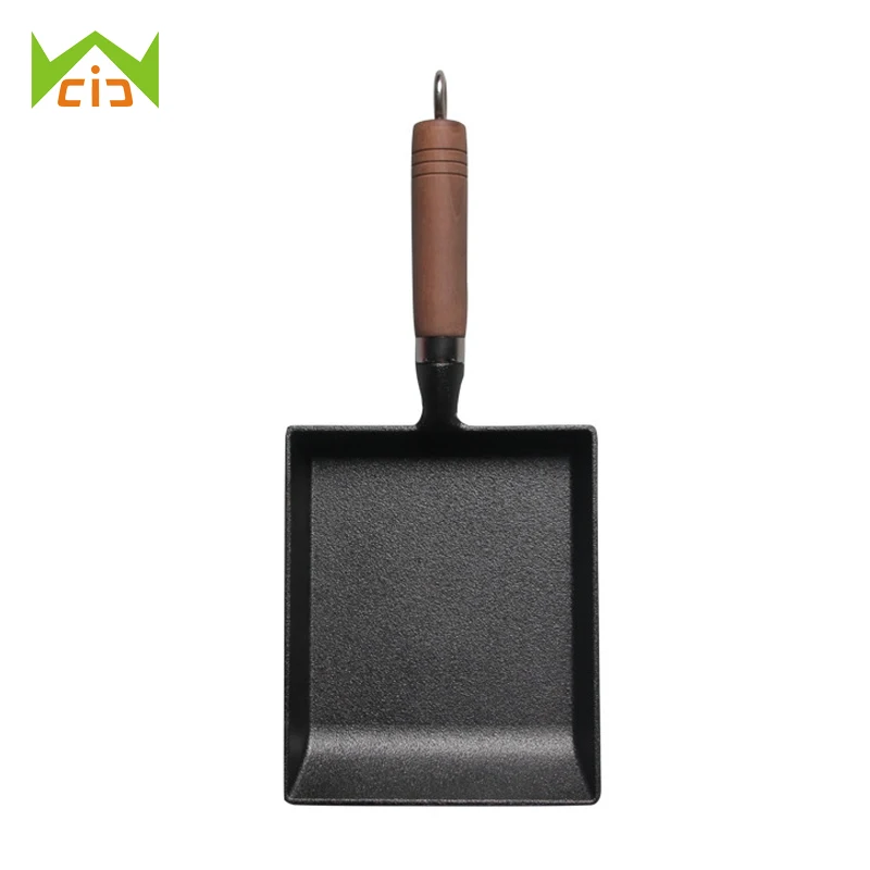 

WCIC Non Stick Pan Non Coated Cooking Hot Pot Square Black Frying Pan Cast Iron Pot Frying Pan