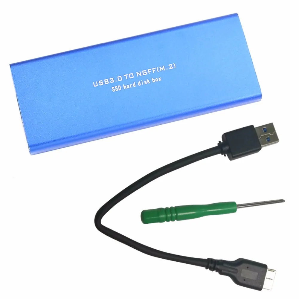 USB 3,0 для M.2 B Ключ SSD адаптер карта Внешний Корпус чехол коробка 3 цвета