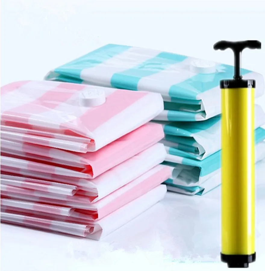 

vacuum bags for clothes 10 piece/ set hand pump Home organizer foldable storage bags travel organizer clothes storage bag