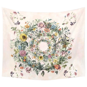 

New printing tapestry wall wall hanging home office decoration beach towel bed cover blanket 150cm*130cm(color)