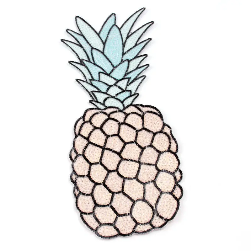 1pc Sequin Pineapple Patch Embroidered Iron on Applique for Clothes Backpack Hat DIY