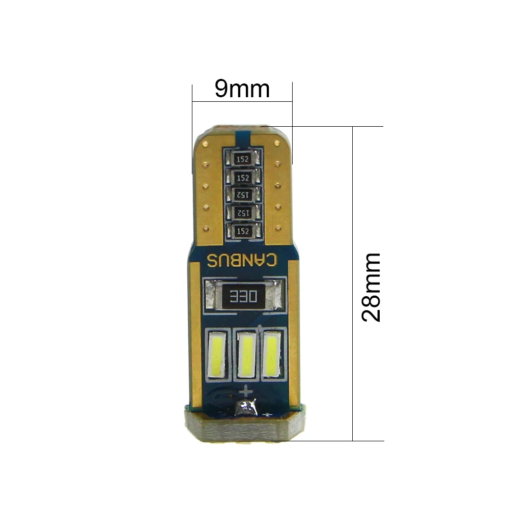 KEIN 6 шт. T10 W5W Светодиодная Лампа 194 9smd 4014 авто автомобиль t10 led 168 номерных знаков