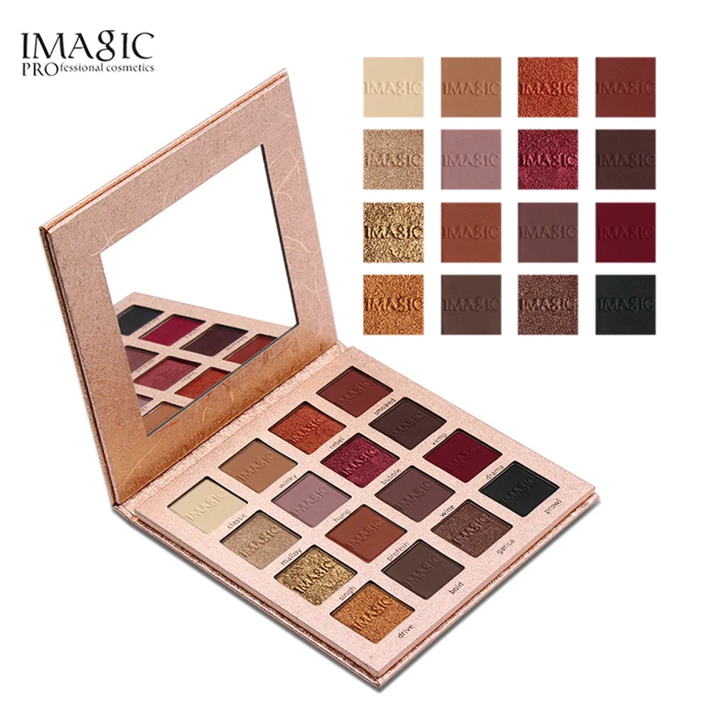 

IMAGIC 16 Color Palette Diamond Matte Eyeshadow Long-Lasting Waterproof Shimmer Eyeshadow Glitter Palette Make Up Set Beauty