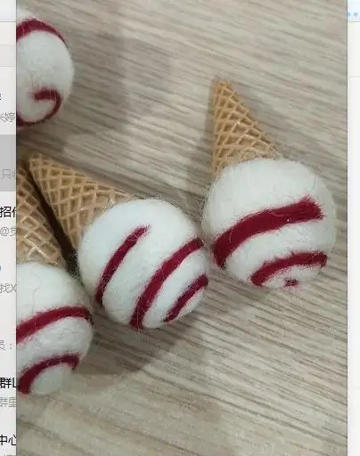 1 шт. 3,5 см(диаметр). Мороженое леденец Шерсть Войлок ремесло Poke DIY наборы многофункциональная Рождественская елка деко брошь Детская лента для волос 9 цветов - Цвет: white