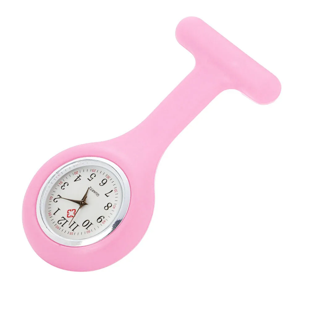 Подвеска на клипсе для медсестры, доктора, карманный кварц, силикагель, брошь, медсестры, компас, часы, подвесные, медицинские, Reloj De Bolsillo@ 50 - Цвет: pink