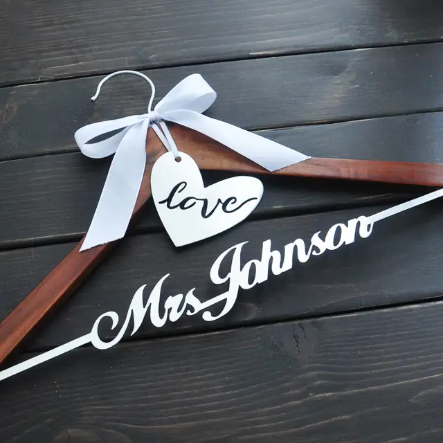 Online Shop Personalized Wedding Hanger Bride Bridesmaid Groom Name