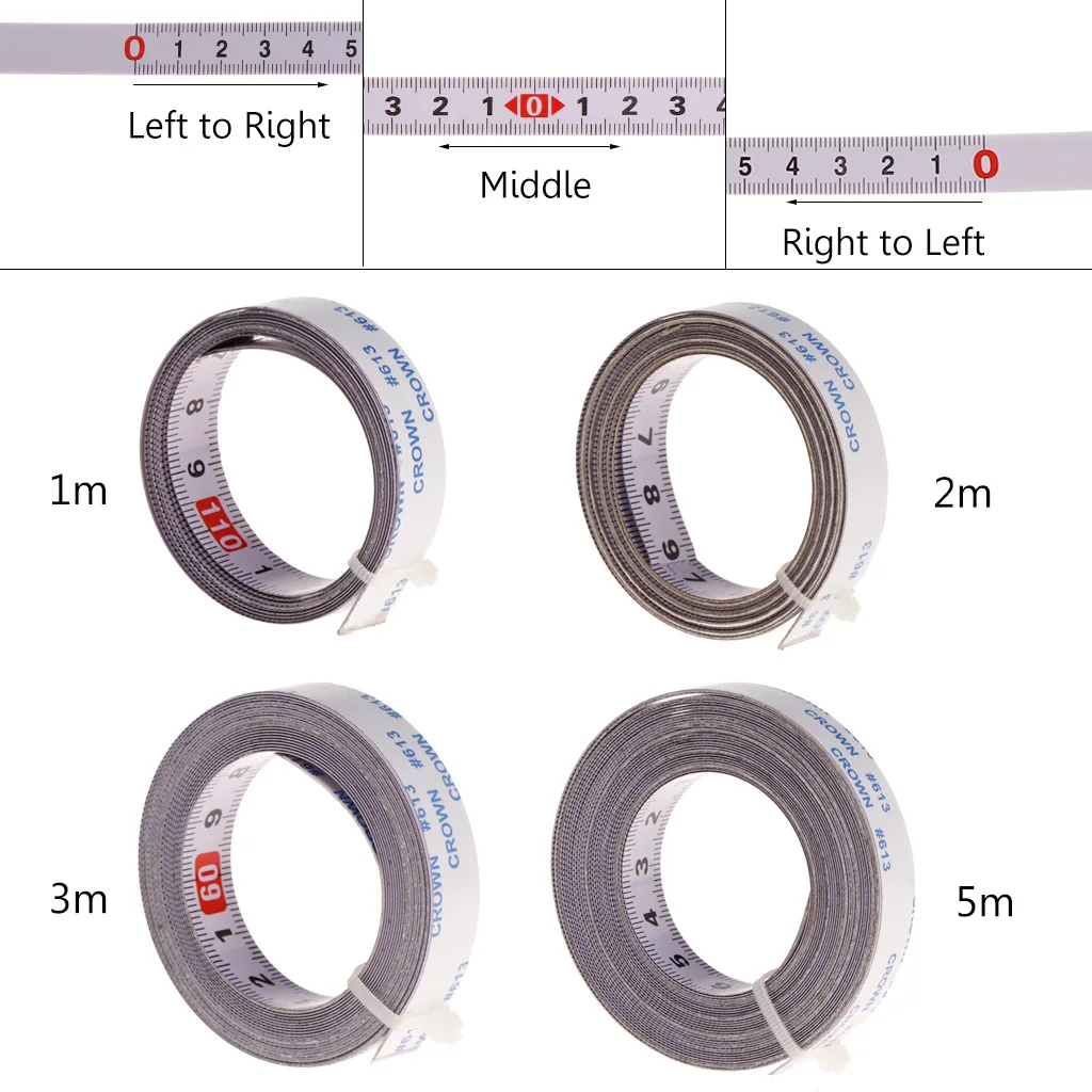 

Miter Saw Track Tape Measure Self Adhesive Backing Metric Steel Ruler 1/2/3/5M