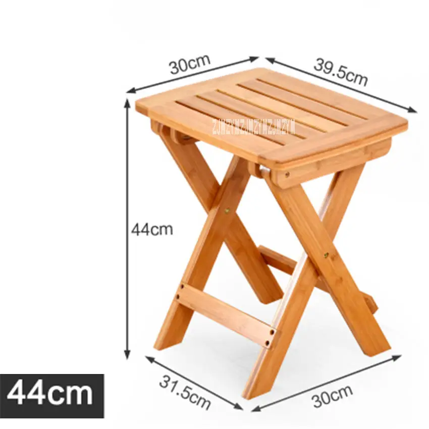 Современный простой портативный складной бамбуковый табурет высокого качества из твердой древесины маленькая скамейка открытый рыболовный табурет бытовой квадратный табурет - Цвет: brown