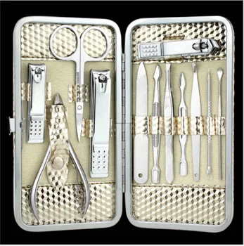 

12pcs Stainless steel Manicure Set Nail Care Tools Pedicure Nail Clipper Kit Nail Cutter Clipper File Scissor / by dhl 20sets