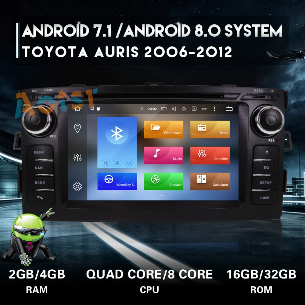 Excellent 7"Octa Core 32GB Android 8.0 Car DVD Player Stereo GPS Navigation Car Radio Headunit For Toyota Auris 2006-2012 1080P HD Video 1 Excellent 7"Octa Core 32GB Android 8.0 Car DVD Player Stereo GPS Navigation Car Radio Headunit For Toyota Auris 2006-2012 1080P HD Video 1