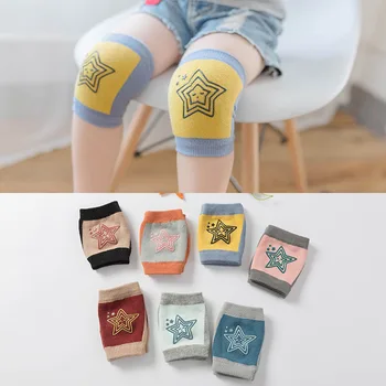 

Baby Anti-slip Leg Warmers Child Safety Crawling Elbow Knee Protector Cotton Pads Leggings for Kids Breathable Star Pattern Pads