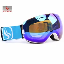 Benice Brand Ski Snowboard Goggles Double Lens Anti Fog UV Spherical Professional Ski Glasses Men Multicolor