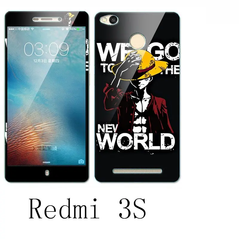 Силиконовый чехол для Xiaomi redmi 3 S цветное закаленное стекло с принтом + мягкий из
