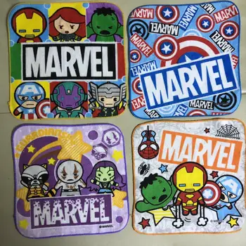 

Marvel cotton gauze square towel handkerchief Hand towel Cartoon Towel Children kids Boy Girl Water Absorbing face Towel Mini