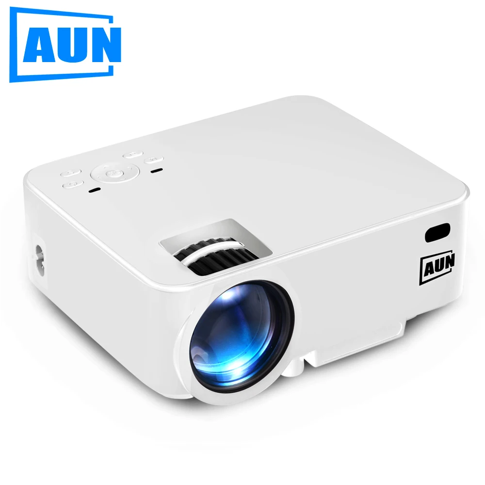 AUN Projector AM200 Series 1500 Lumens Optional Android TV BOX Android Projector Support KODI AC3 LED