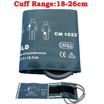

Child blood pressure cuff reusable green nylon oxford wrist nibp cuff two tube for patient monitor