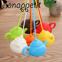 1 шт. чай горшок форма заварки ситечко для заварки чая силиконовый пакетик для чая лист фильтр диффузор чайная посуда кухонный чай гаджет