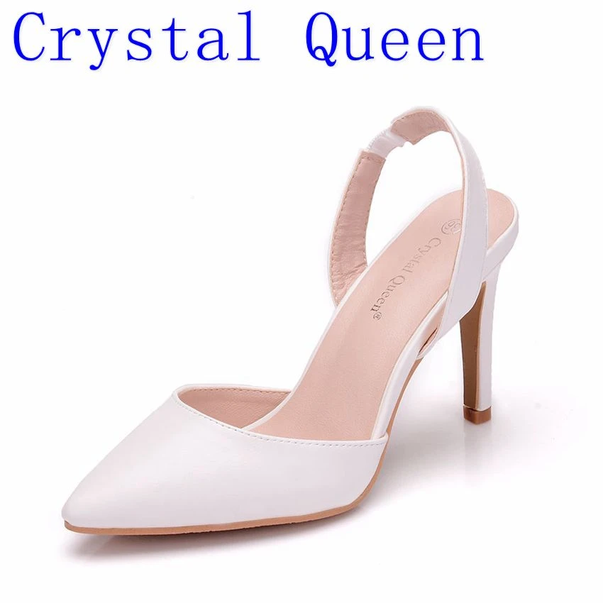 white pointed slingbacks