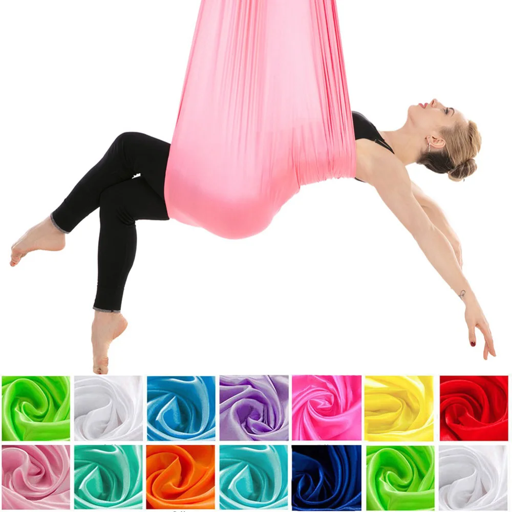 

5Mx2.8M Aerial Yoga Hammock Set Load Bearing 900kg Yoga Swings Full Settira Estera De Inversion Fly Yoga Swing Air Hamac Bed