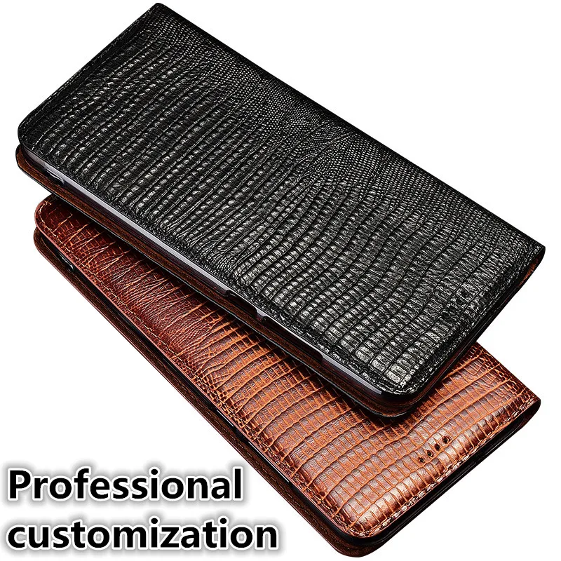 

JC08 Lizard Pattern Genuine Leather Phone Bag Card Holder For Xiaomi Redmi Note 7(6.3') Case For Redmi Note 7 Pro Phone Cover