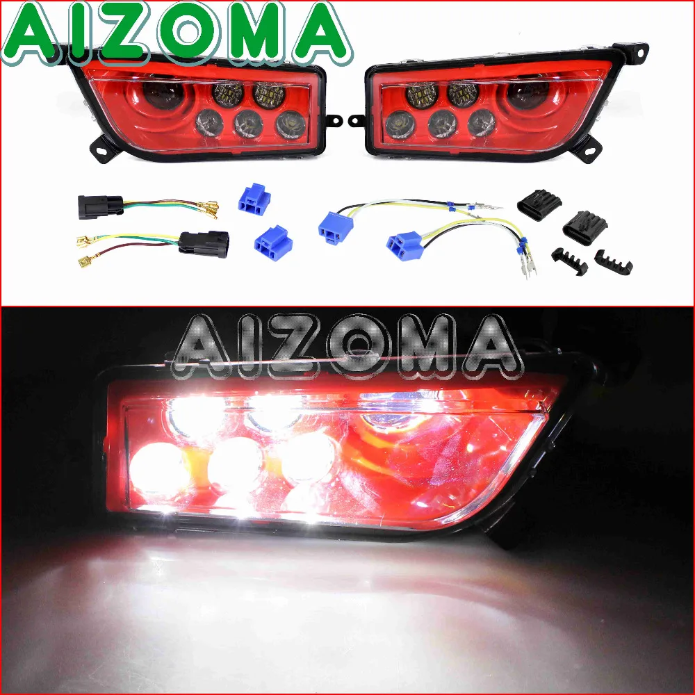 

Black White Red Aluminum White LED Headlight Kits UTV Custom Headlamp For Polaris RZR900 2015-2017 RZR1000-S RZR1000XP 2016-2017
