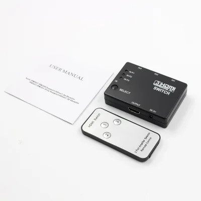 

1080p hdmi switch 3 in 1 Selector Switcher Splitter Hub with IR Remote for Xbox360 for wii For HDTV PS3 New arrival