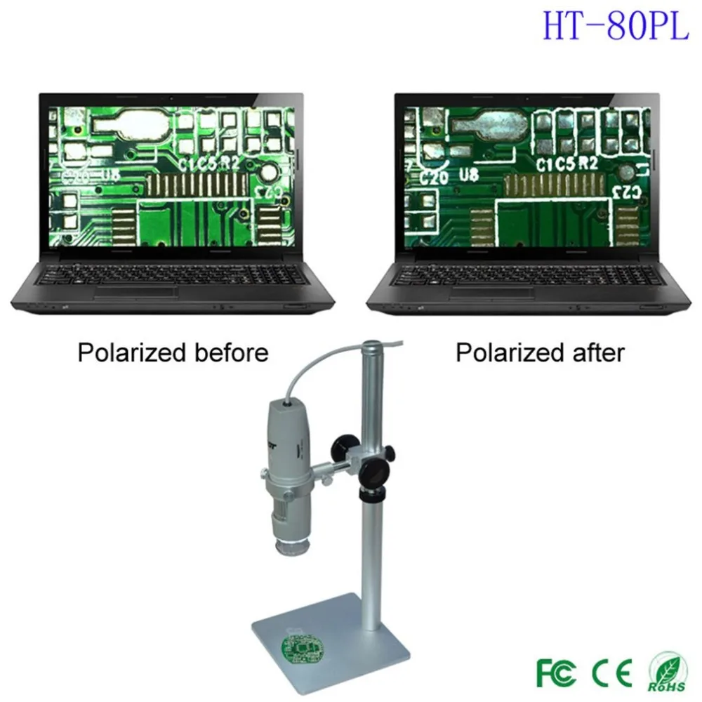 

USB 500-million HD Polarizing Far-field Focus Microscope Digital Microscope With Lengthening Aluminium Alloy Stand