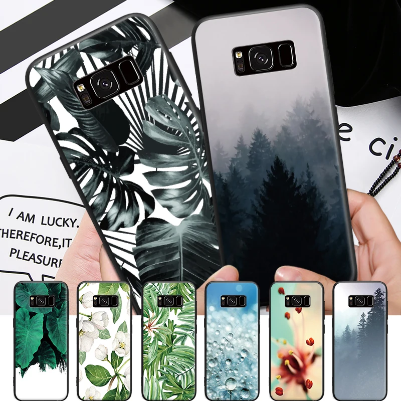 Жесткий чехол для телефона Monstera Plant Leaves с узором Samsung Galaxy S6 S7 Edge S8 S9 Plus Note 3 4 5 8 9 |
