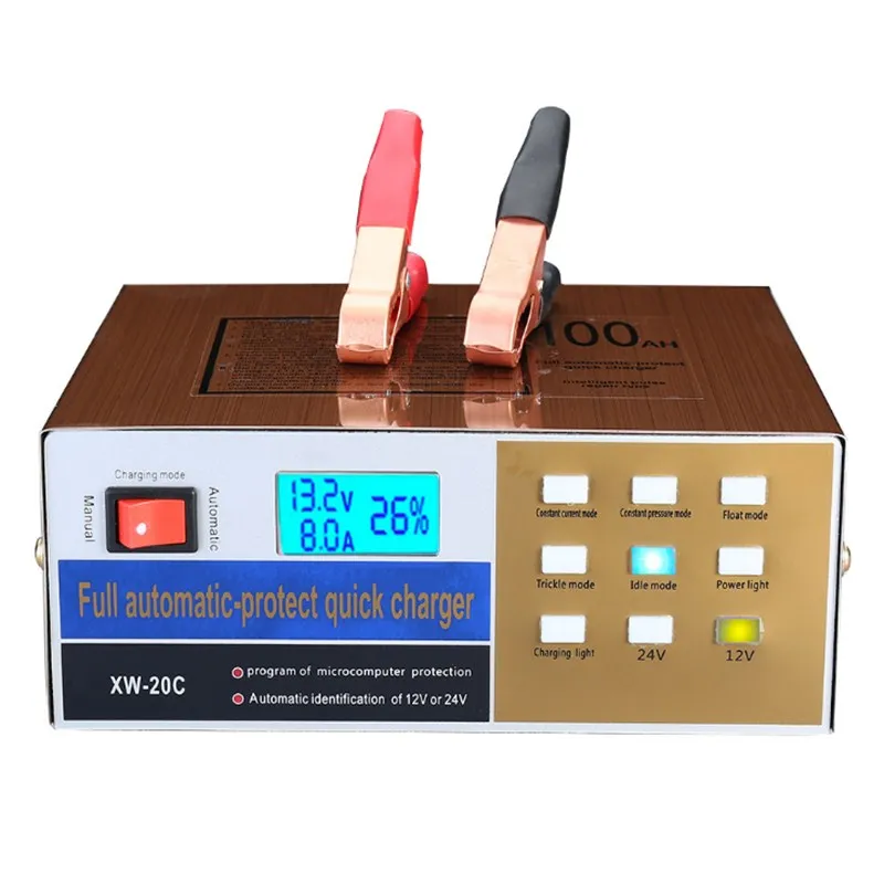 XW-20C110V/220V Full Automatic Car Battery Charger Intelligent Pulse Repair Battery Charger 12V/24V Truck Motorcycle Charger