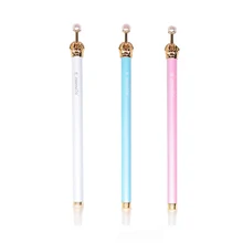 Новые гелевые студенческие ручки в форме короны, гелевые чернила, школьные офисные принадлежности, Обучающие канцелярские принадлежности