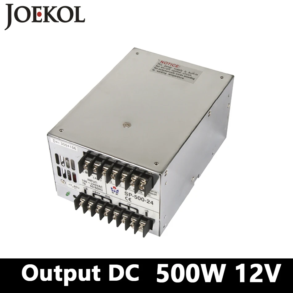 

PFC switching power supply 500W 12v 41.6A,Single Output ac dc converter for Led Strip,AC110V/220V Transformer to DC 12V