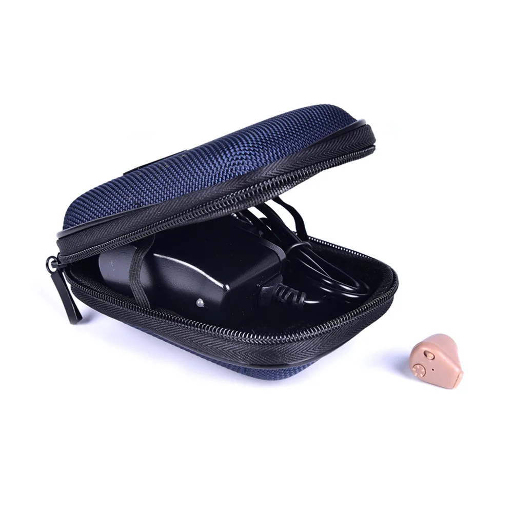 

1 Set Beige Color Rechargeable Digital Mini In Ear Hearing Aid Adjustable Tone Amplifier 2.2cm*1.9cm*1.4cm