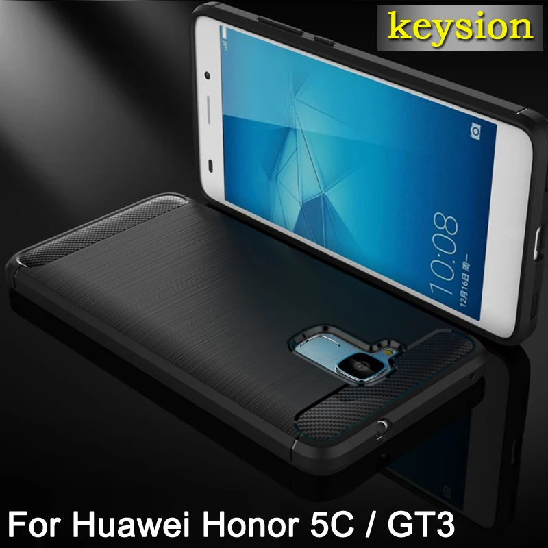 

Back Cover for Huawei Honor 5c/GT3 Phone Cases Carbon Fiber Brushed TPU Phone Case for Huawei Honor 5 c Mobile Phone Bag Shell