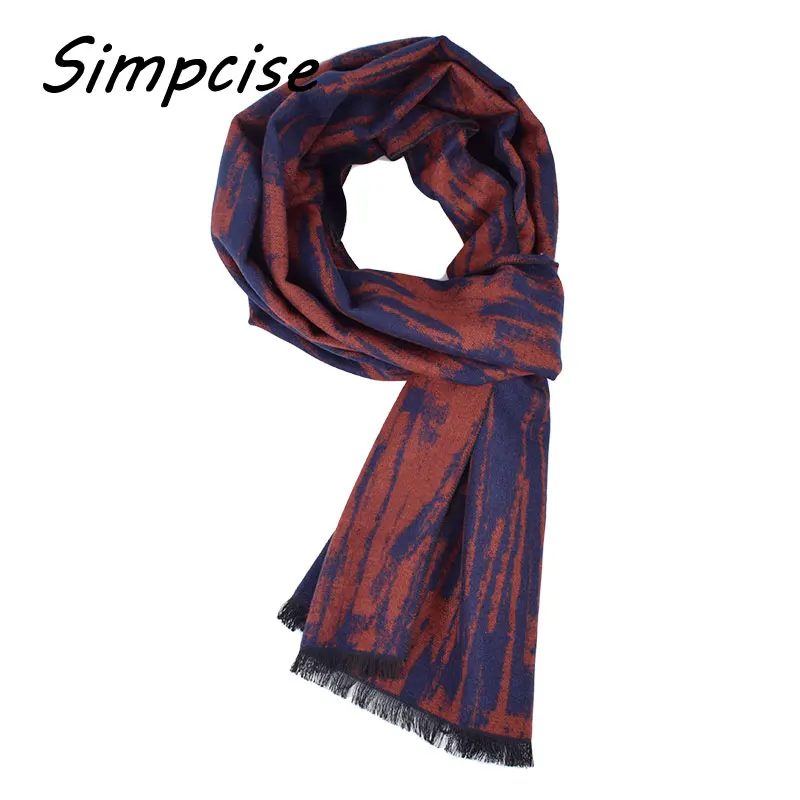 mens dress scarf Men Winter warm Scarfs Doodle Printed Scarf Business Man style Brand Design Cashmere Wraps A3A18925 male scarf