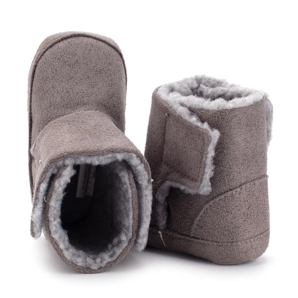 Зимняя одежда для малышей, для мальчиков и девочек; теплая мягкая подошва крюк детская обувь, Новорожденные Детские тапки теплые хлопковые детские сапоги на возраст от 0 до 18 месяцев