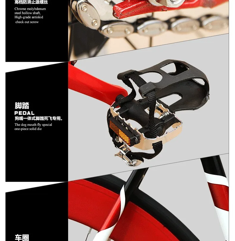 Top Original X-Front brand fixie Bicycle Fixed gear 46cm 52cm DIY One wheel speed road bike track Flag bicicleta fixie bicycle 25